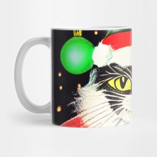 Santa Cat Christmas Lights Mug